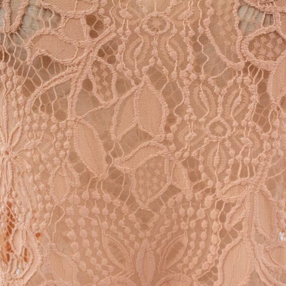 For Love & Lemons S Lace Mini Dress Short Pink Beach CoverUp Lingerie Chemise - Picture 2 of 10